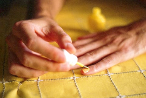 Man Painting His Nails - Just Hands