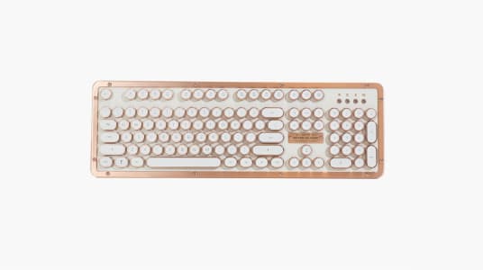 Azio Retro Classic Keyboard in White
