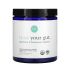blue glass fiber supplement jar