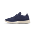 blue wool sneakers with white soles