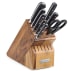 WÜSTHOF Classic 9-Piece Knife Block Set in wood block with slots empty for steak knives