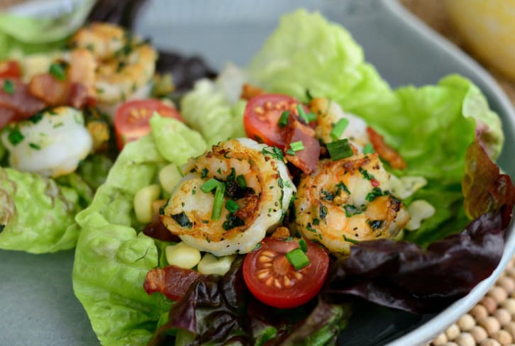 Herb-Crusted Shrimp Lettuce Wraps