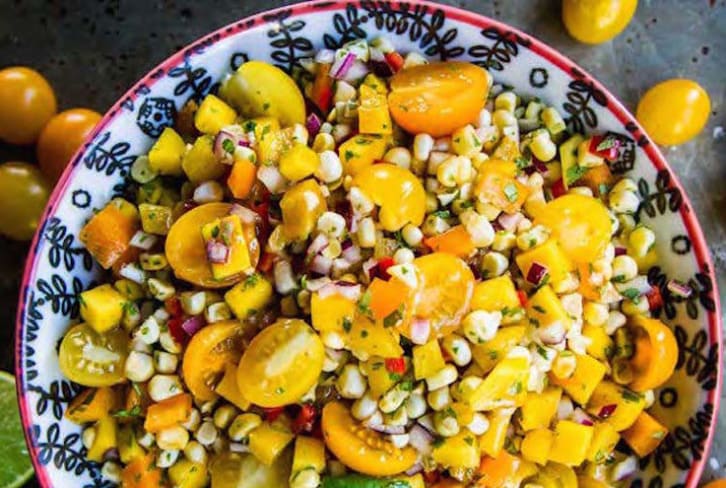 A Better Side Salad: A Refreshing Corn + Mango Slaw