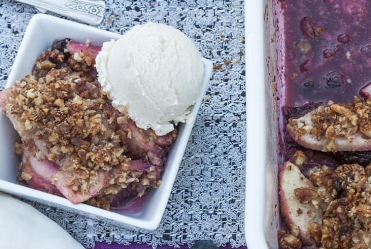 A Mouthwatering Pear + Berry Crisp (That's Totally Grain-Free)