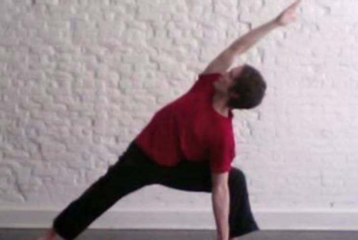 Yoga for Beginners: How to Do Extended Side Angle Pose with Michael Taylor (Video)