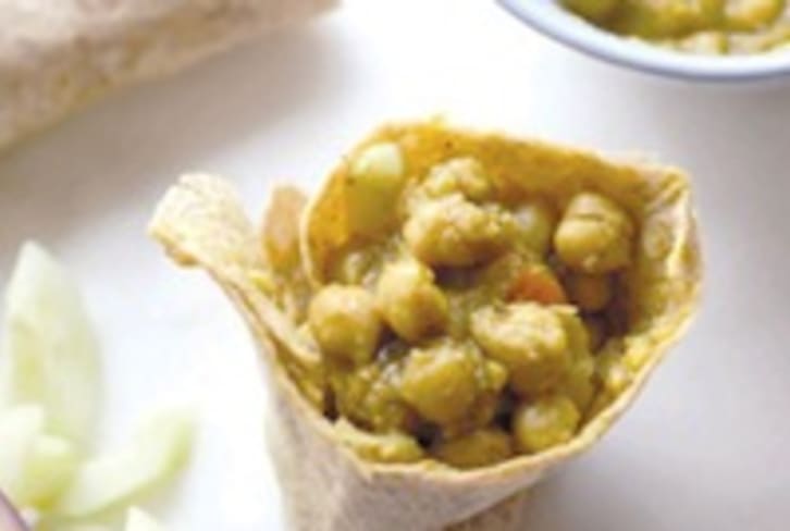 West Indian-Style Channa Wrap