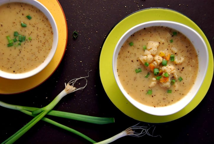 Vegan Cauliflower-Carrot Soup (Yummy!)