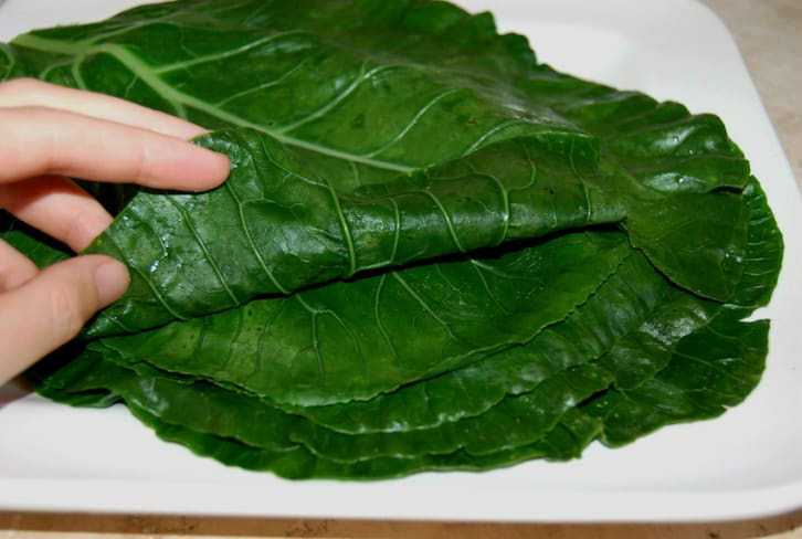 Better Than Tortillas! Blanch Collard Greens To Use As Wraps
