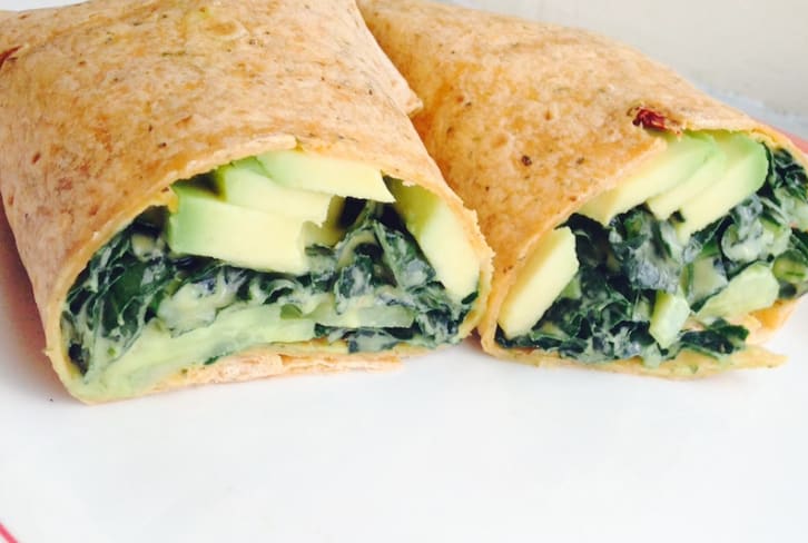 Perfect Weekday Lunch: Kale-Avocado Wrap With Dijon Dressing