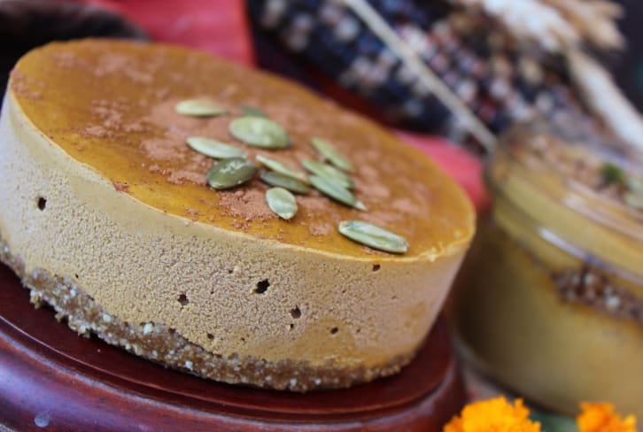 A Raw, Vegan Pumpkin Pie Cheesecake That Will Blow You Away