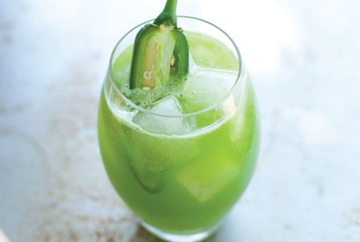 Cucumber-Kale Juice With A Jalapeño Kick