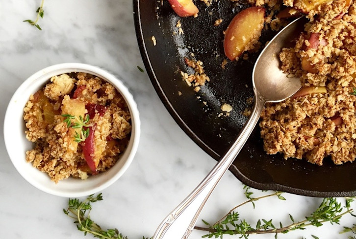 Read article: Gluten-Free Nectarine Crisp + Sweet Thyme Crumble