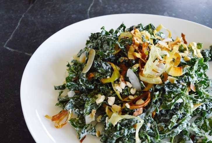 Shredded Coconut Kale Salad