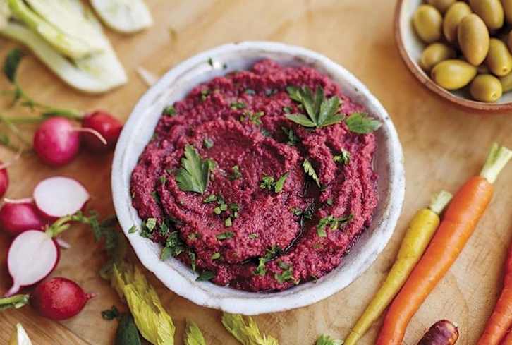 Purple Cauliflower Hummus That's (Almost) Too Pretty To Eat