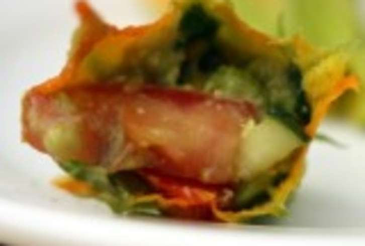 Avocado Salad Stuffed Squash Blossoms