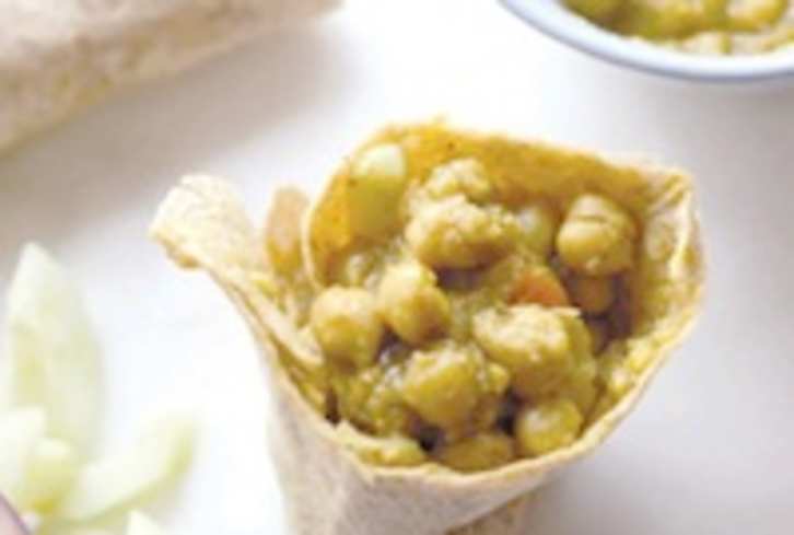 West Indian-Style Channa Wrap