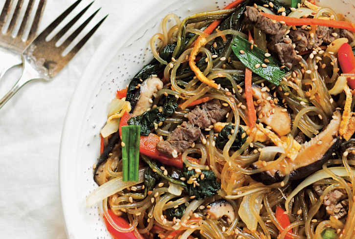Miso Soba Noodles With Bok Choy & Cremini Mushrooms