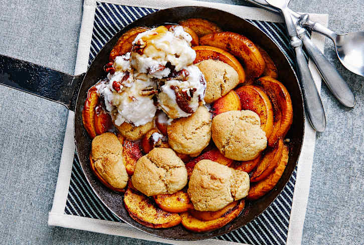 This Easy-To-Make Vegan Peach Cobbler Is The Perfect Simple Summer Dessert