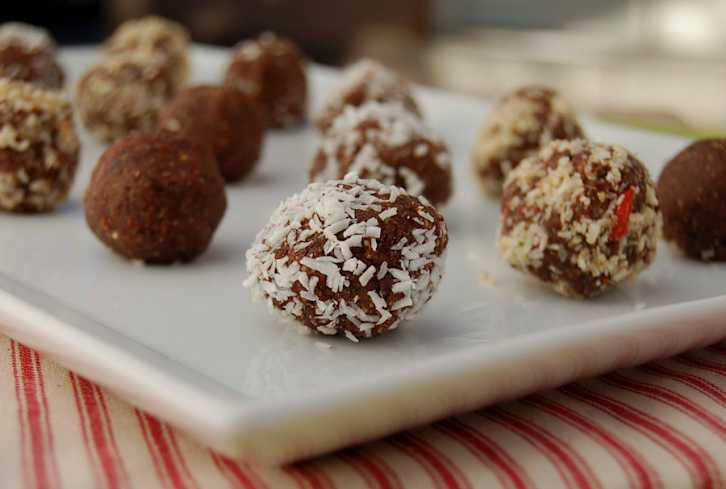 Raw Cacao Almond Truffles With Superfoods