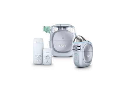 A Shark FacialPro Glow At-Home Hydro-Powered Facial System displayed as a set A Shark FacialPro Glow At-Home Hydro-Powered Facial System displayed as a set