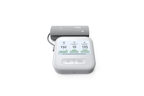 The at-home testing kit components laid out. The at-home testing kit components laid out.