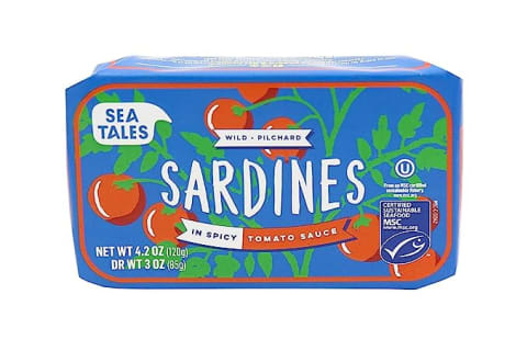 Sea Tales sardine can blue