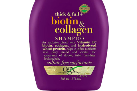 best shampoo for hair growth: OGX Thick & Full + Biotin & Collagen Volumizing Shampoo