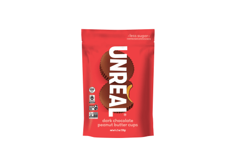 UNREAL Dark Chocolate Peanut Butter Cups in bag