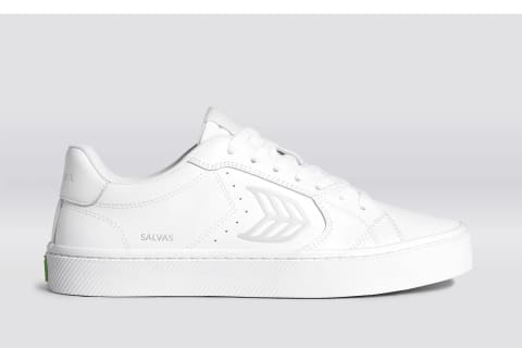 white sneakers leather