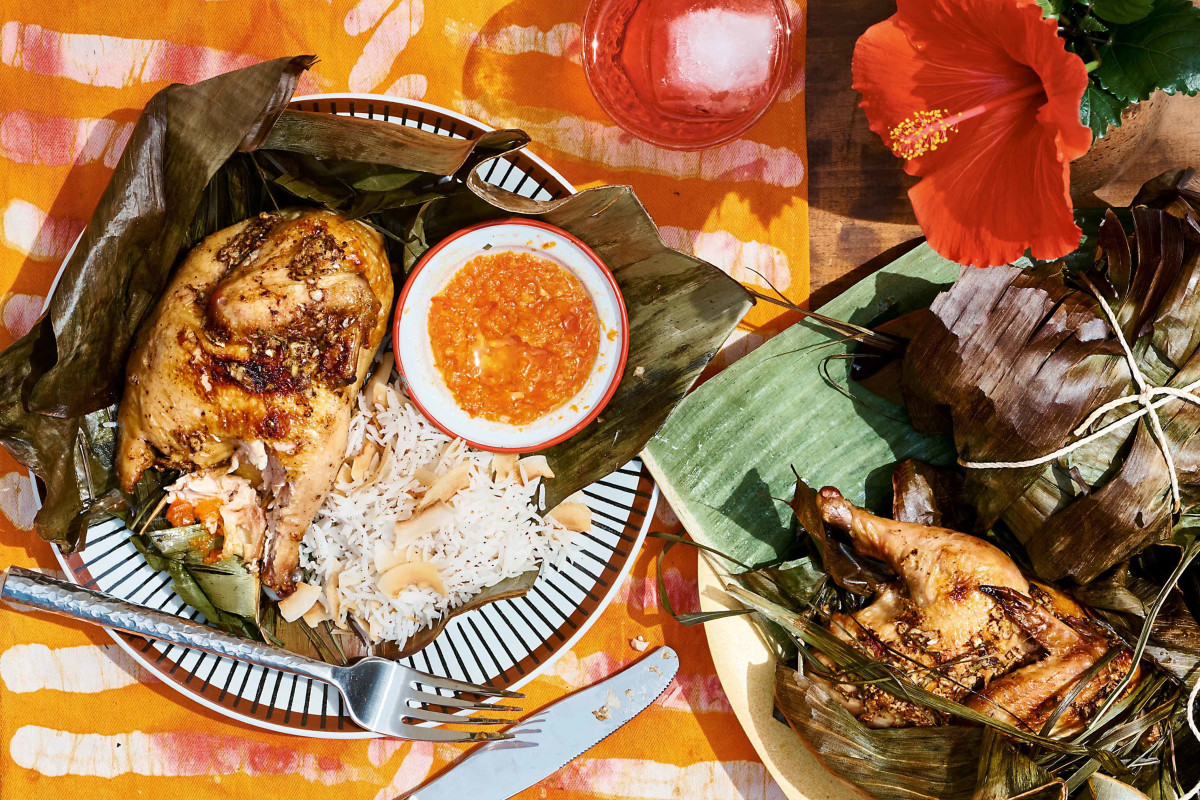 Citrus & Herb Roast Chicken With Coconut Rice | mindbodygreen