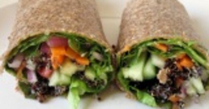 Vegetable Wrap With Black Quinoa And Cucumbers Mindbodygreen