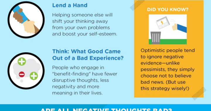How To Stop Negative Thoughts From Getting You Down Infographic Mindbodygreen 