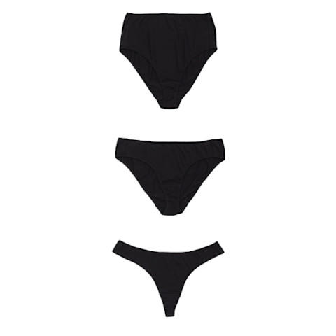 3 pairs black underwear