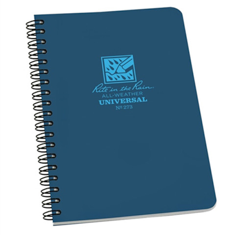 Blue spiral journal with waterproof cover Blue spiral journal with waterproof cover