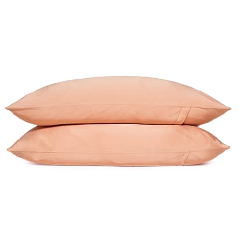 two peach pillows