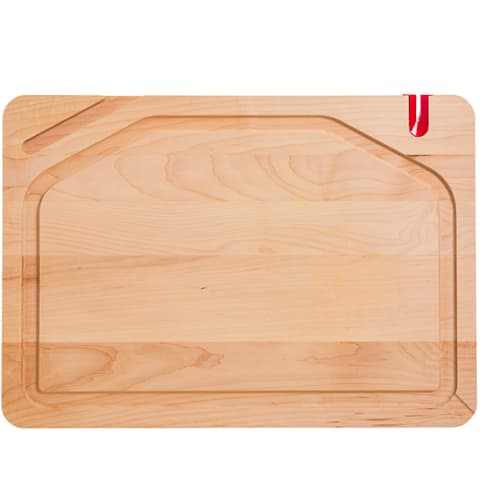 wood cutting board with juice grooves