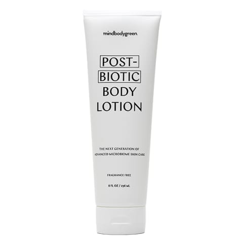 mindbodygreen postbiotic body lotion