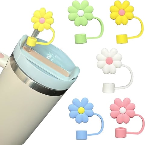 flower straw toppers variety pack
