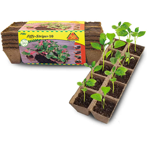 brown biodegradable seed tray stack