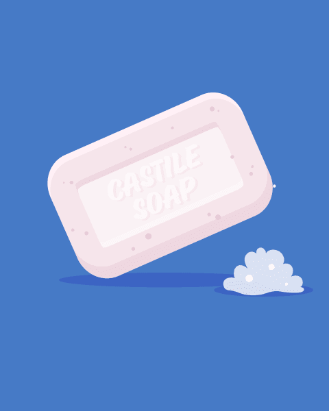 illustration of bar of castille soap