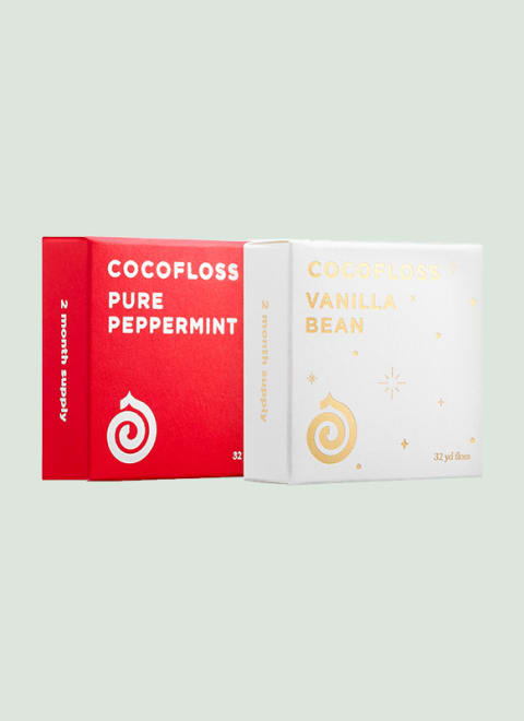 cocofloss peppermint and vanilla bean floss