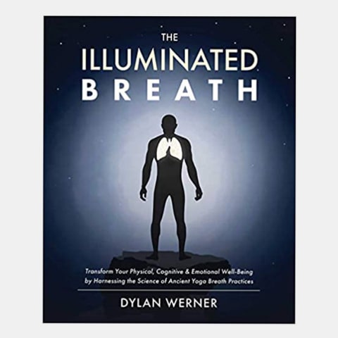 Book cover titled The Illuminated Breath with a silhouette of a man with white lungs