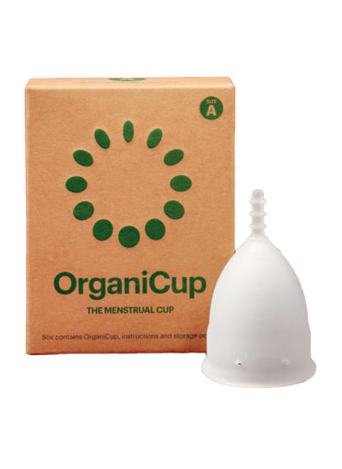 OrganiCup menstrual cup and box