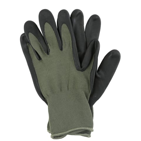 dark green gardening gloves 