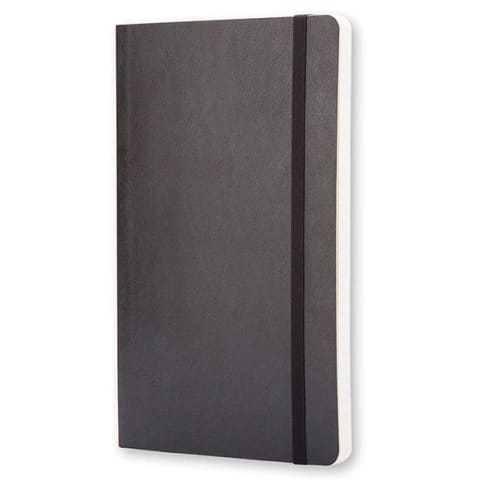 black moleskin notebook