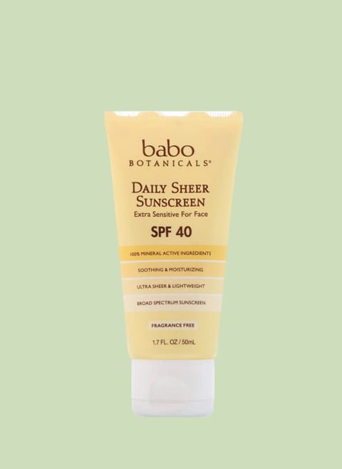 Babo Botanicals  Daily Sheer Non-Nano Zinc SPF 40 Fragrance Free Mineral Sunscreen