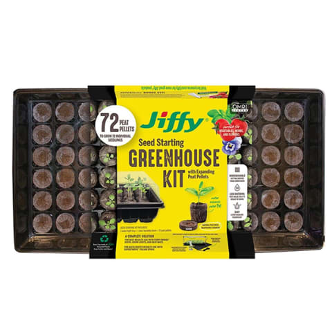 tray kit with 72 tiny soil pellets