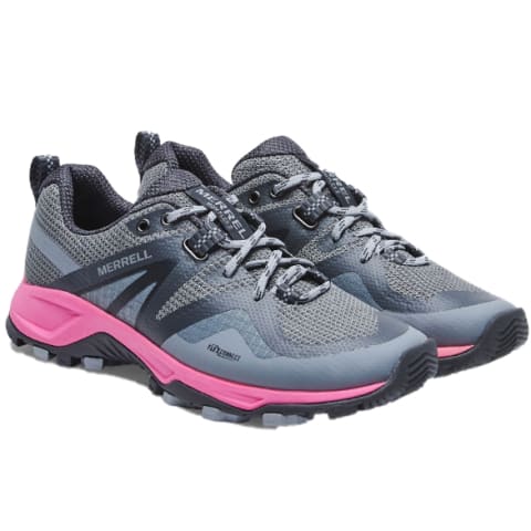  Merrell MQM Flex 2 Gore Tex black and grey trail running sneaker with pink sole