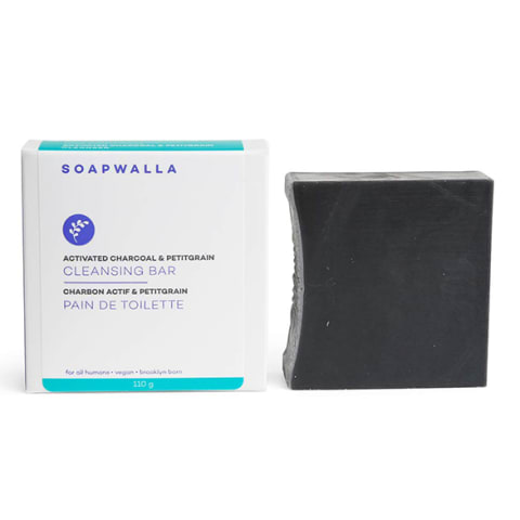 Soapwalla Activated Charcoal & Petitgrain Soap Bar 
