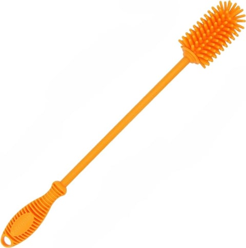 orange brush for water bottles